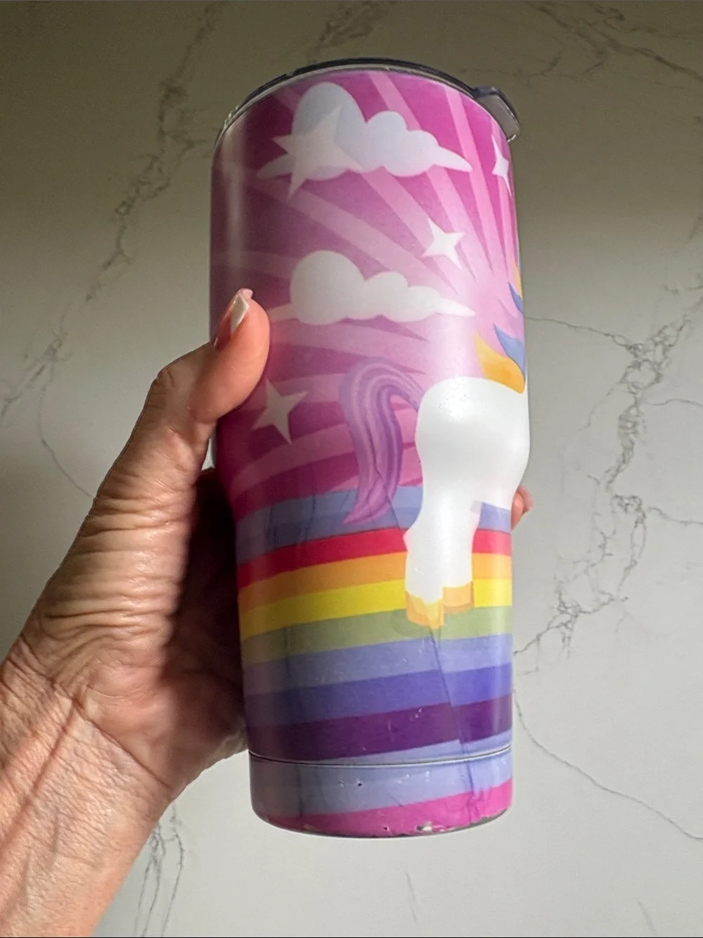 Yeti Unicorn Rainbow Tumbler - Pink